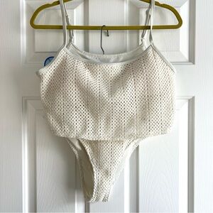 Aerie Crochet Longline High-Waisted Bikini